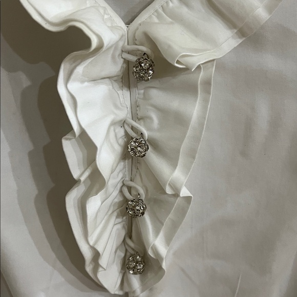 Kate Spade White Ruffle Blouse - Picture 3 of 6